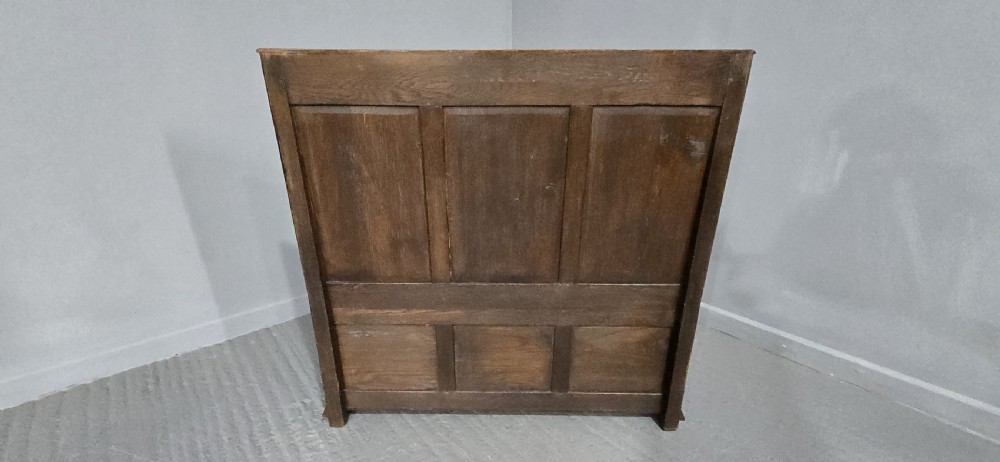 Superb Oak Panelled Monks Bench View IX