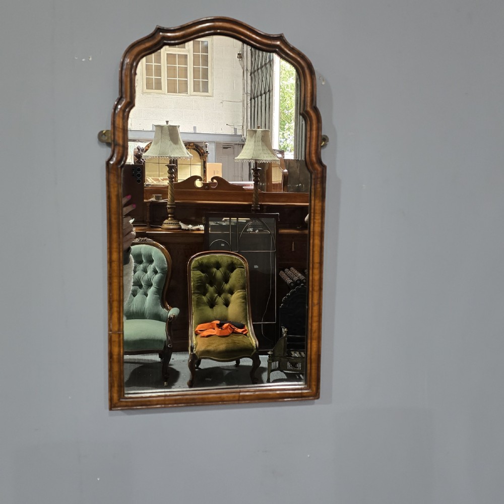 Good Victorian Walnut Mirror