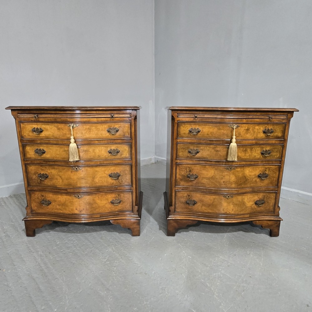 Fantastic Pair Burr Walnut Chests of Drawers View II