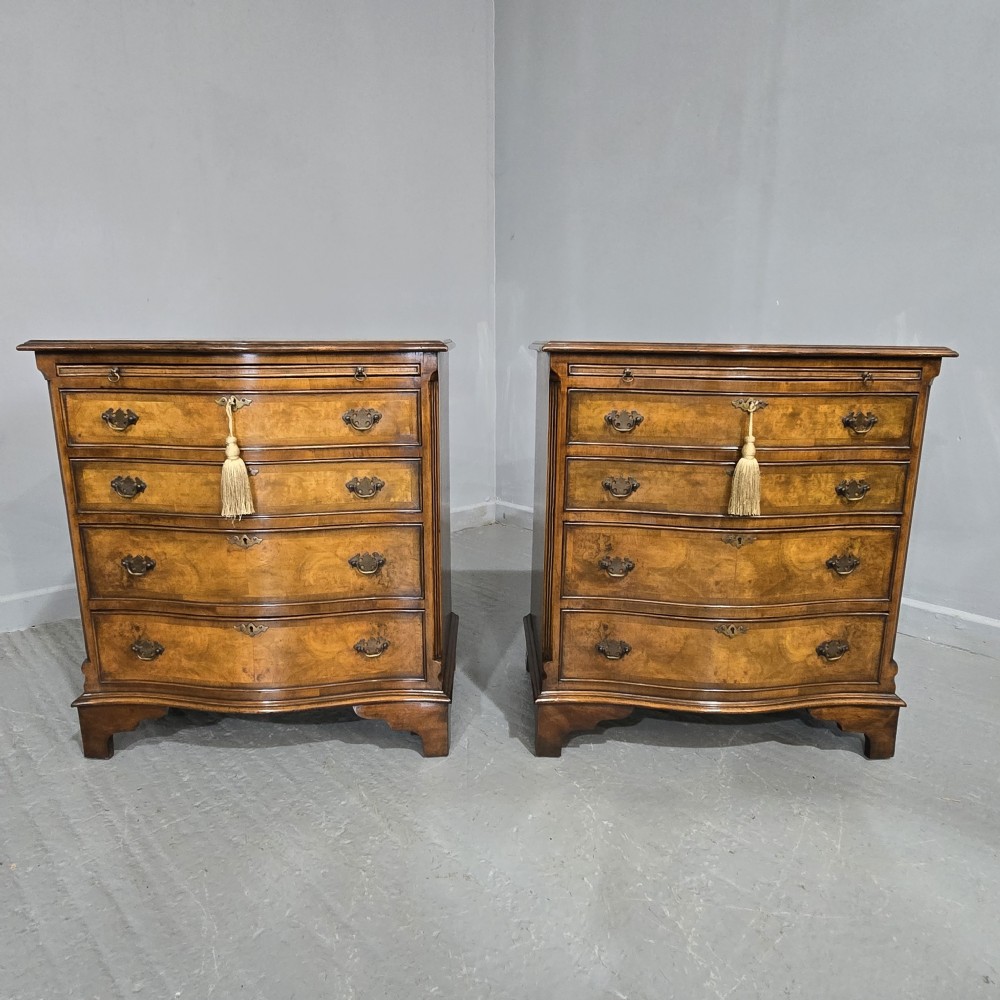 Fantastic Pair Burr Walnut Chests of Drawers