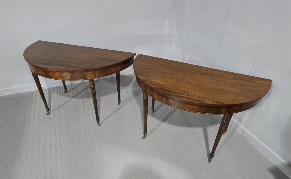 Superb Pair Regency Console Tables View XI