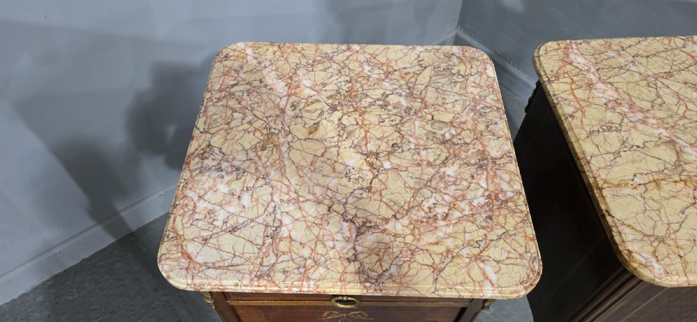 Pair Oversized French Bedside Lamp Cabinets View XIII