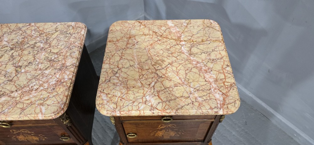 Pair Oversized French Bedside Lamp Cabinets View XIV