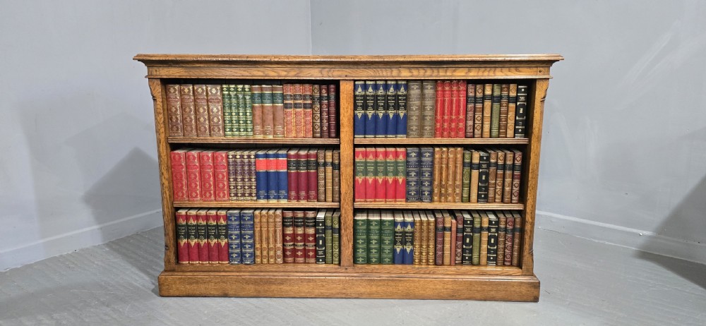 Top Quality Golden Oak Open Library Bookcase View II