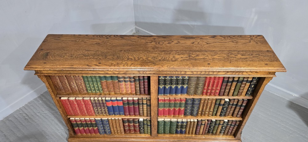 Top Quality Golden Oak Open Library Bookcase View IV