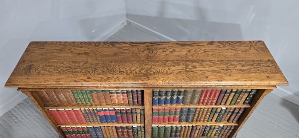 Top Quality Golden Oak Open Library Bookcase View V