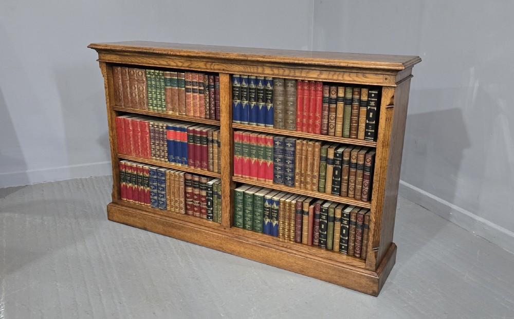 Top Quality Golden Oak Open Library Bookcase View VI