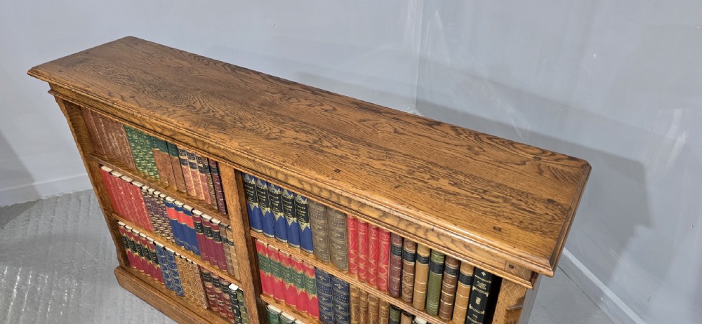 Top Quality Golden Oak Open Library Bookcase View IX