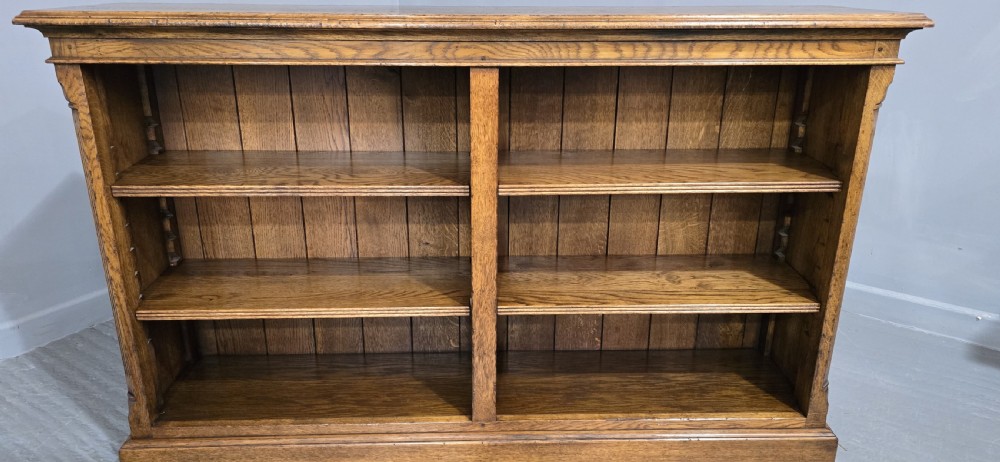 Top Quality Golden Oak Open Library Bookcase View XII