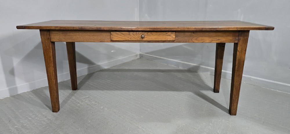Fabulous Oak Plank Refrectory Farmhouse Kitchen Table View II