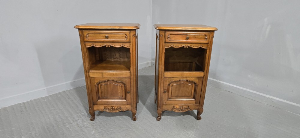 Pair French Bedside Lamp Tables View II