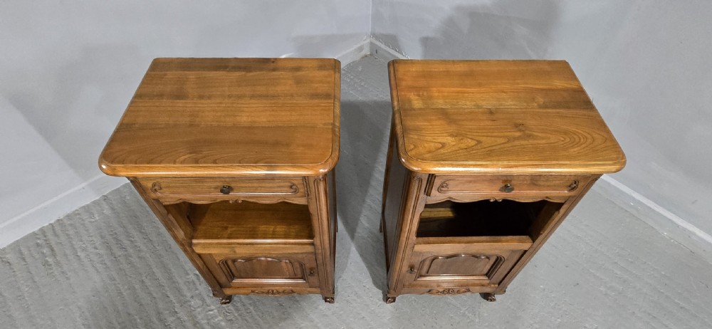 Pair French Bedside Lamp Tables View III