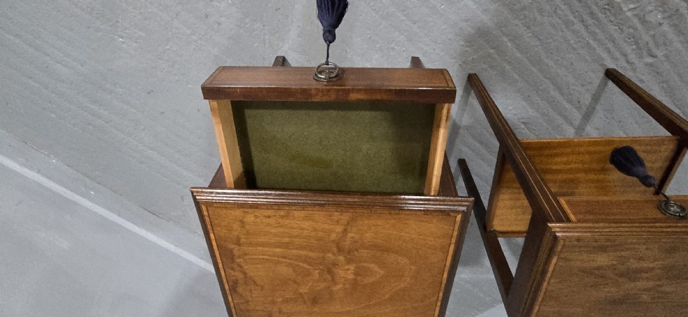 Pair Inlaid Mahogany Lamp Tables View VIII