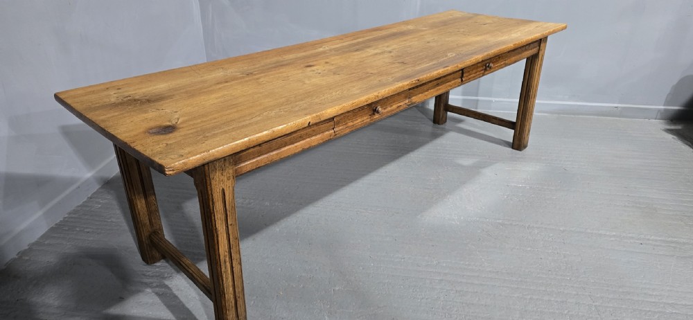 Large English Farmhouse Refrectory Kitchen Dining Table View IX