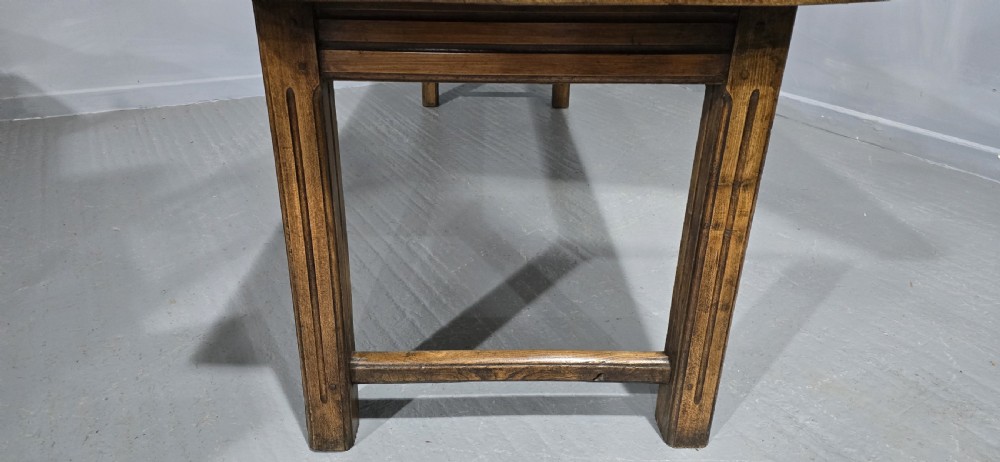 Large English Farmhouse Refrectory Kitchen Dining Table View XII