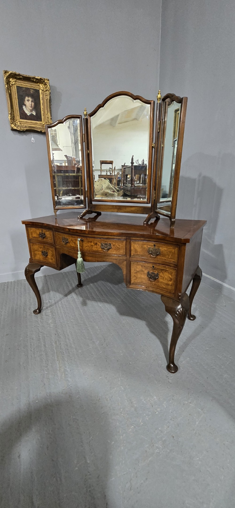 Super Serpentine Burr Walnut Dressing Table View XIII