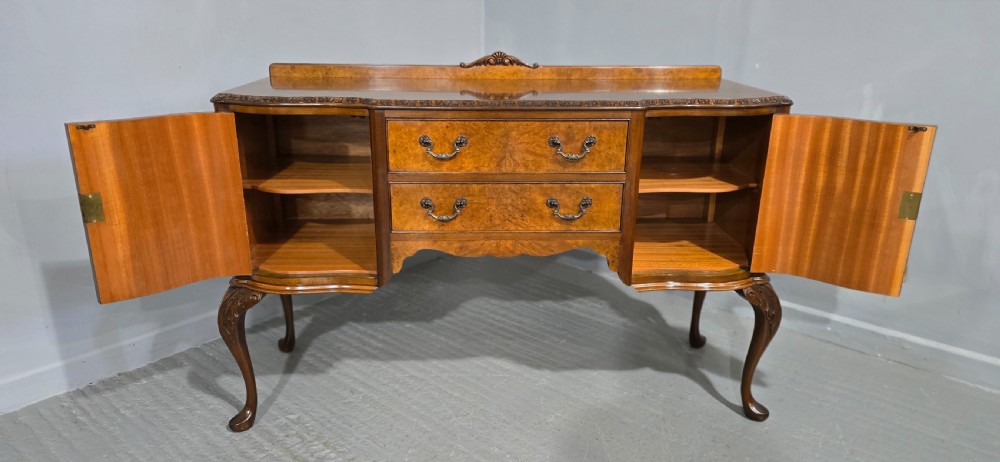 Very Nice Burr Walnut Sideboard View X