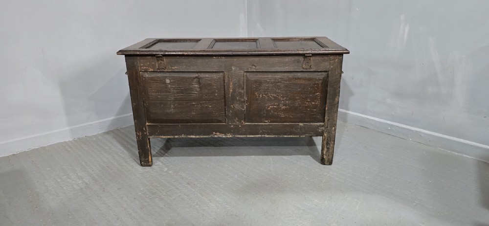 Superb Charles II Oak Coffer View IX