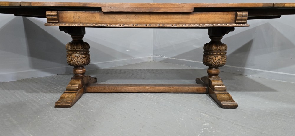 Outstanding Oak Refrectory Farmhouse Dining Table View V