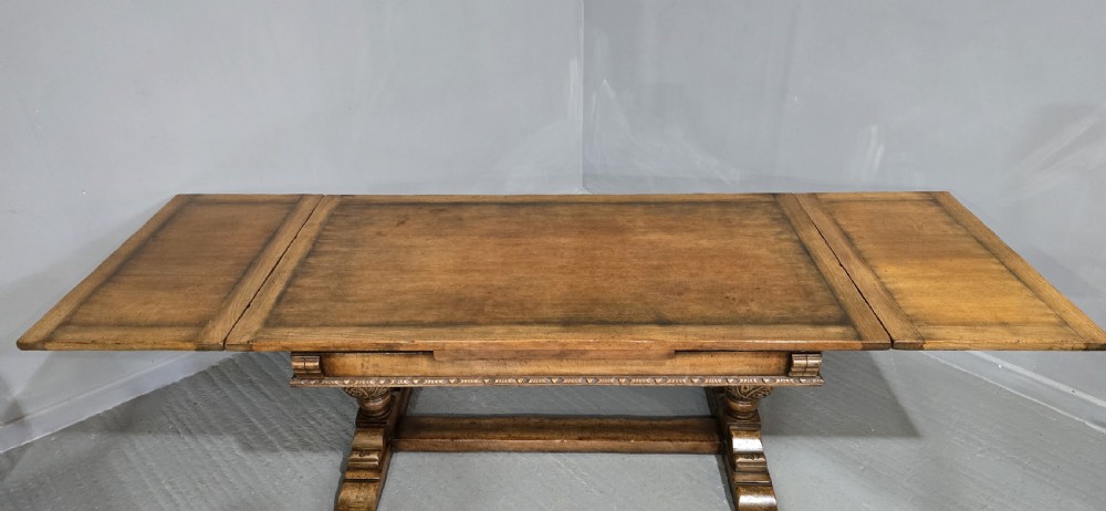 Outstanding Oak Refrectory Farmhouse Dining Table View IX
