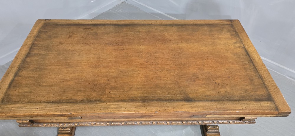 Outstanding Oak Refrectory Farmhouse Dining Table View XI