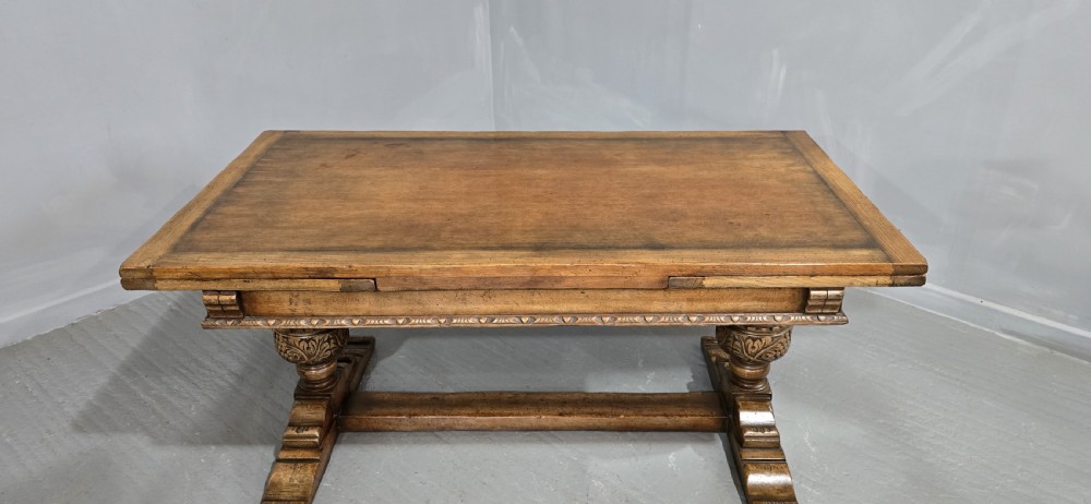 Outstanding Oak Refrectory Farmhouse Dining Table View XII
