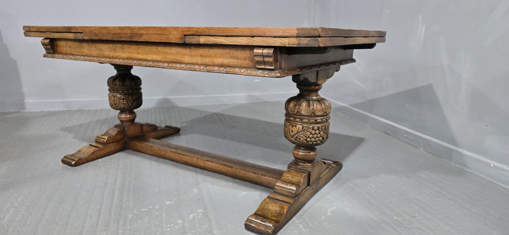 Outstanding Oak Refrectory Farmhouse Dining Table View XIII