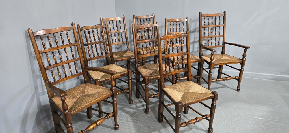 Excellent Set Eight Lancashire Dining Chairs View VIII