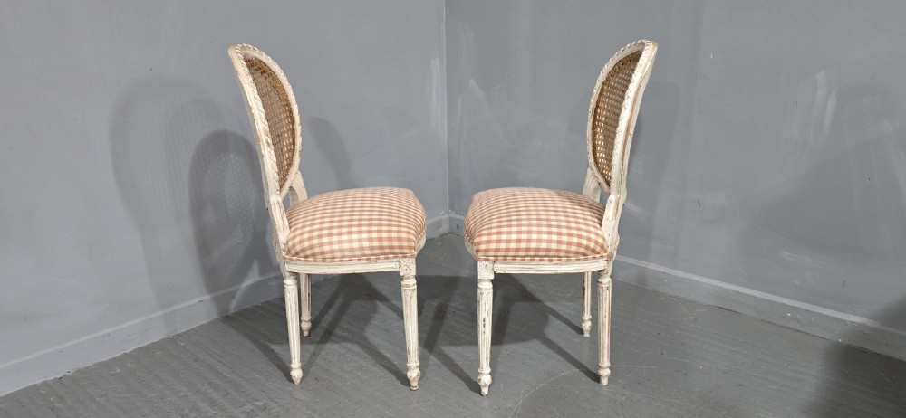 Pair French Bergere Side chairs View V