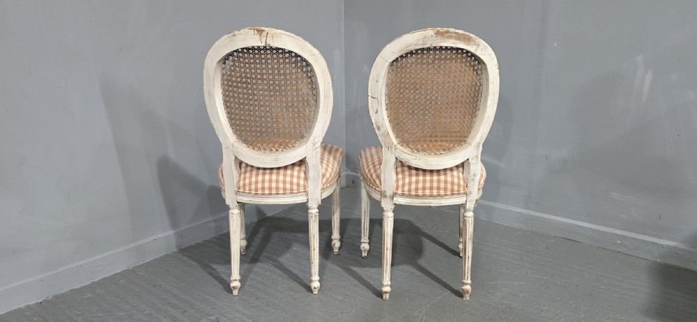 Pair French Bergere Side chairs View VI