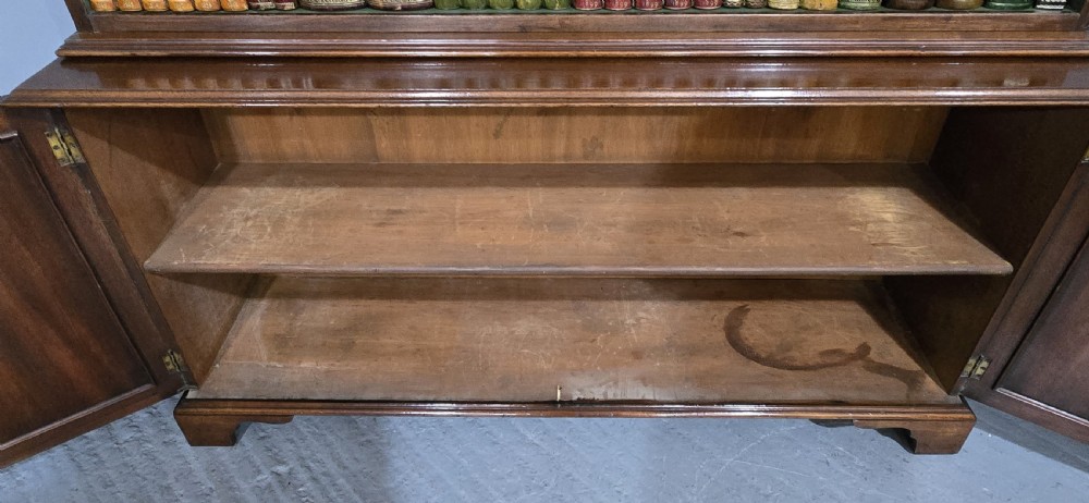 Super Mahogany Open Bookcase on Cupboard View XII