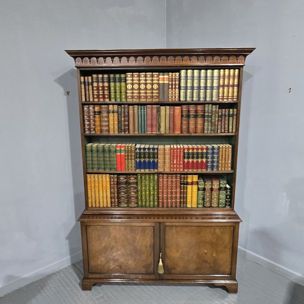 Super Mahogany Open Bookcase on Cupboard View XV