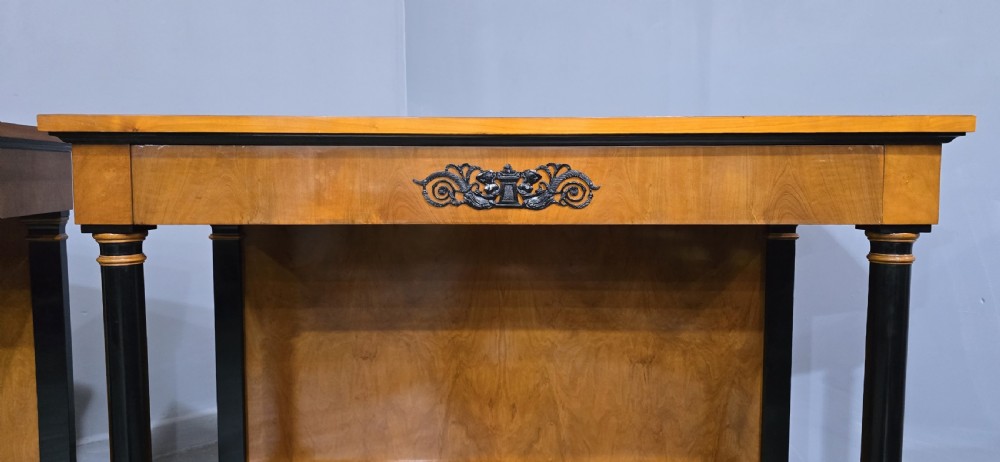 Pair French Birch Console Tables View VIII