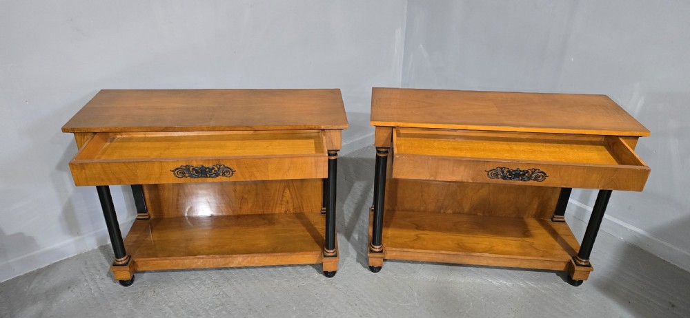 Pair French Birch Console Tables View XIII