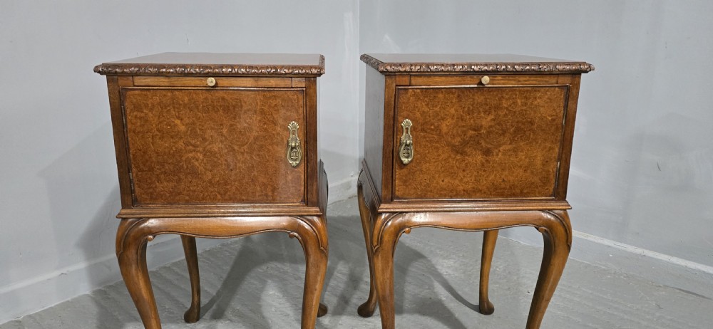 Super Pair Queen Anne Bedside Cabinets View II