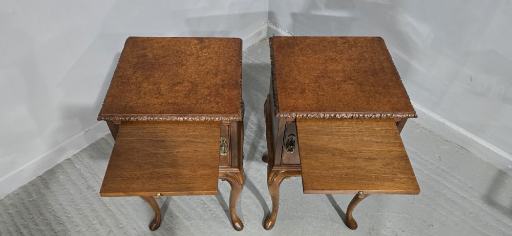 Super Pair Queen Anne Bedside Cabinets View V