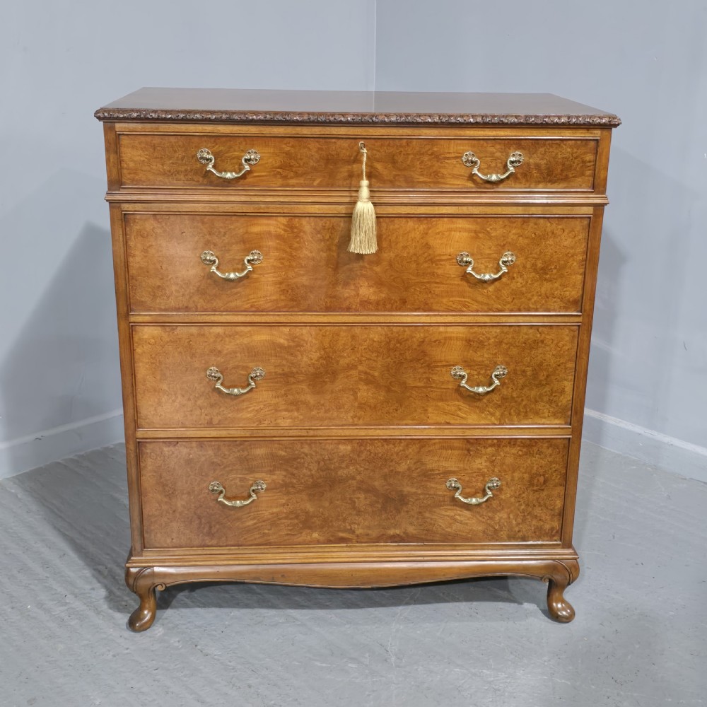 Queen Anne Burr Walnut Chest of Drawers