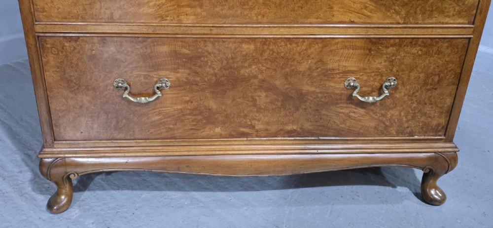 Queen Anne Burr Walnut Chest of Drawers View III