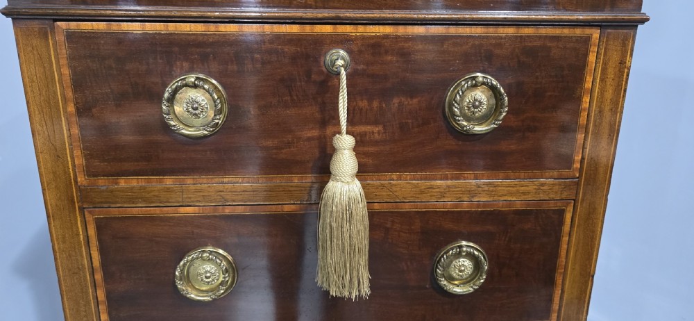 Top Quality Mahogany Inlaid Chest of Small Proportions View III