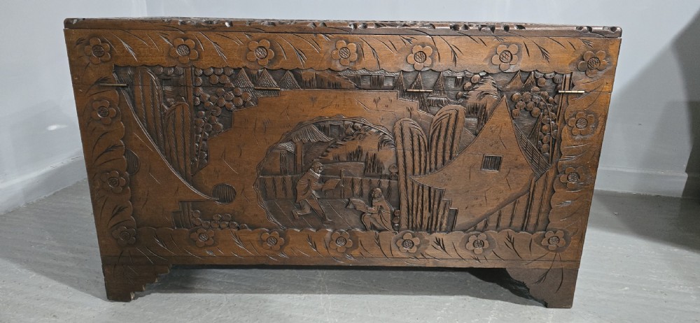Large Outstanding Camphor Wood Chest View XI