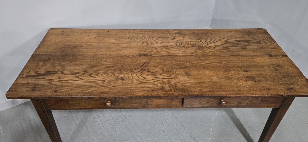 Super French Oak Kitchen Refrectory Dining Table View III