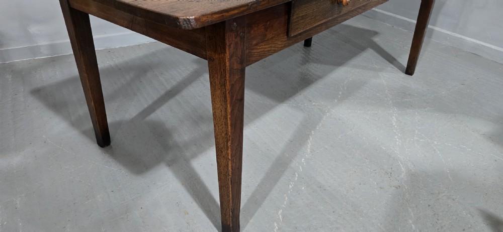 Super French Oak Kitchen Refrectory Dining Table View XI