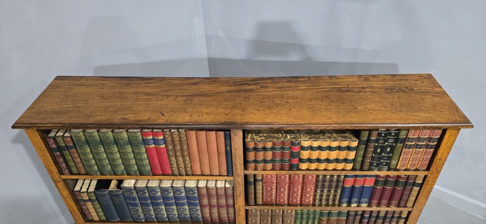 Wonderful Golden Oak Adjustable Library Bookcase View II
