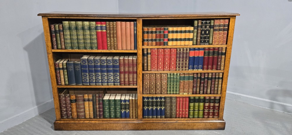 Wonderful Golden Oak Adjustable Library Bookcase View V