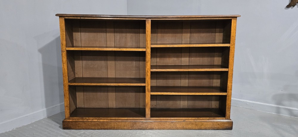 Wonderful Golden Oak Adjustable Library Bookcase View VII
