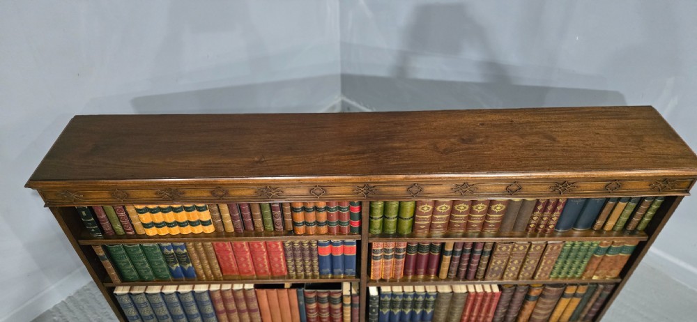 Good Mahogany Low Open Adjustable Bookcase View VII