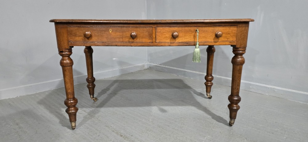 Very Good Victorian Oak Writing Desk View III