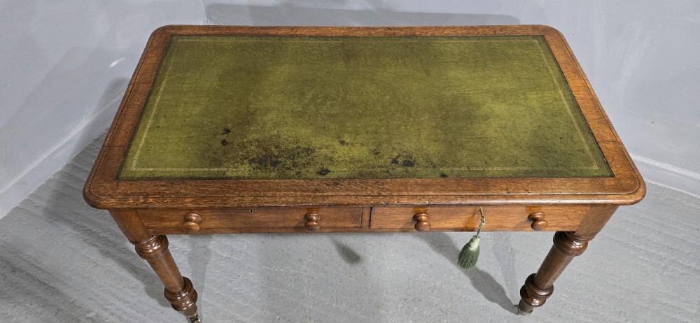 Very Good Victorian Oak Writing Desk View XI