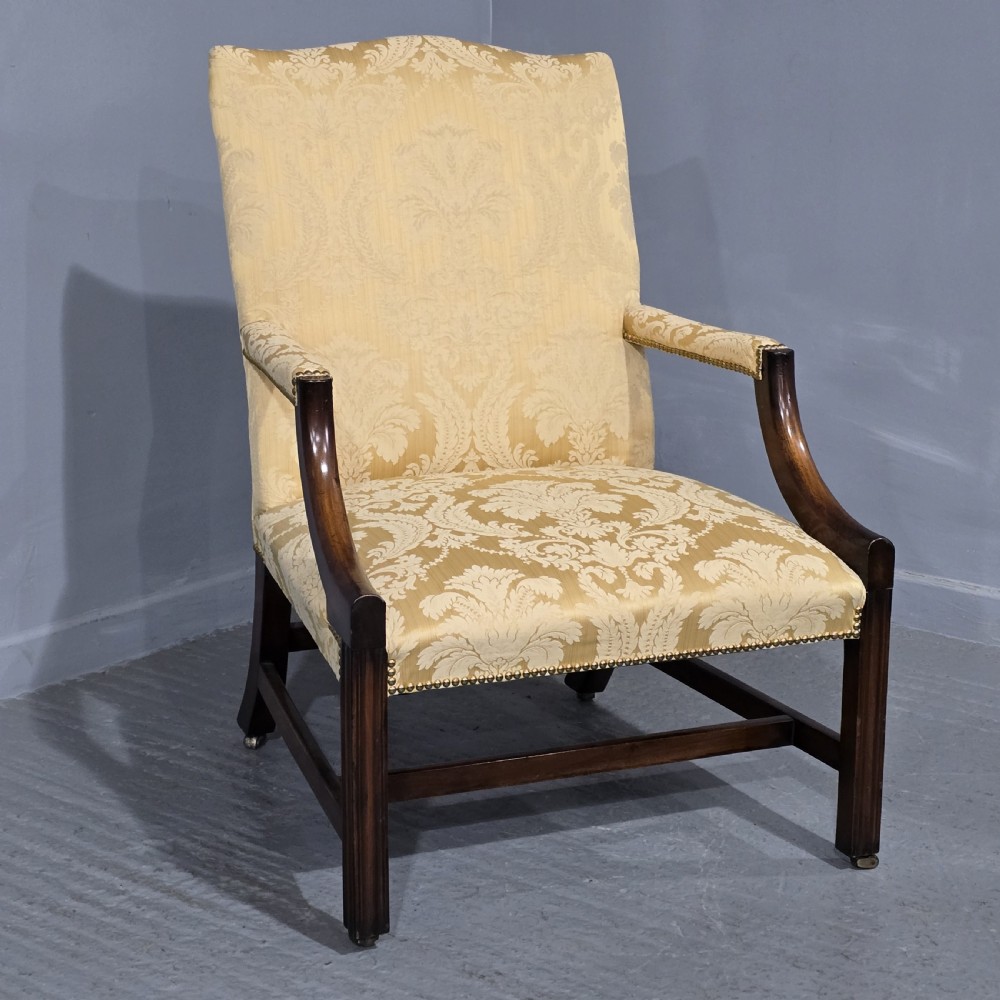Superb Georgian Gainsborough Library Chair View II