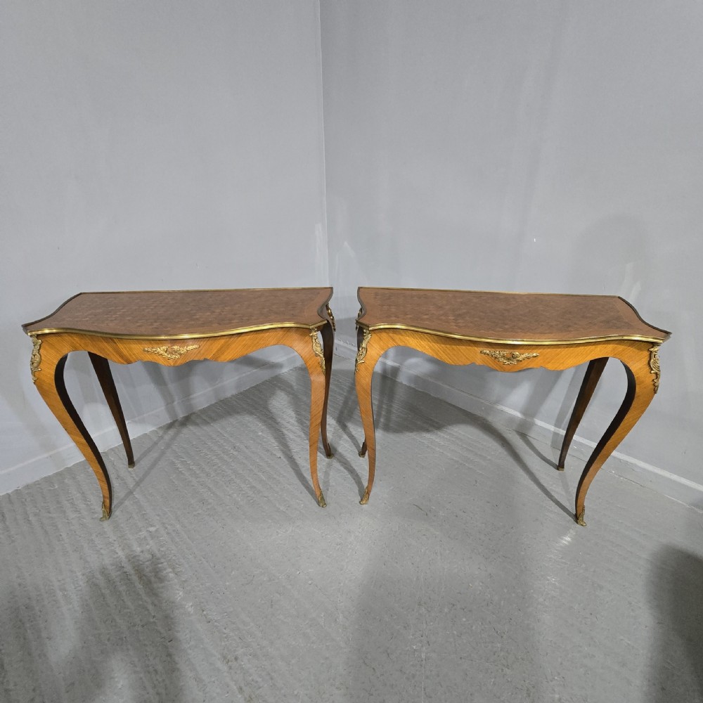 A Good Pair French Console Hall Tables